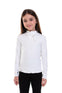 KERENZA – Bluza din bumbac cu guler ondulat si fundita decorativa, alb